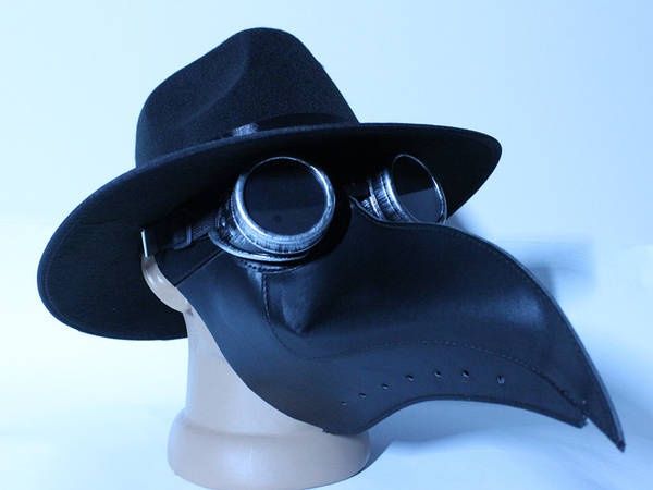 Маска Доктор Чума Чумной Доктор Смерть в Шляпе и Очках Хэллоуин