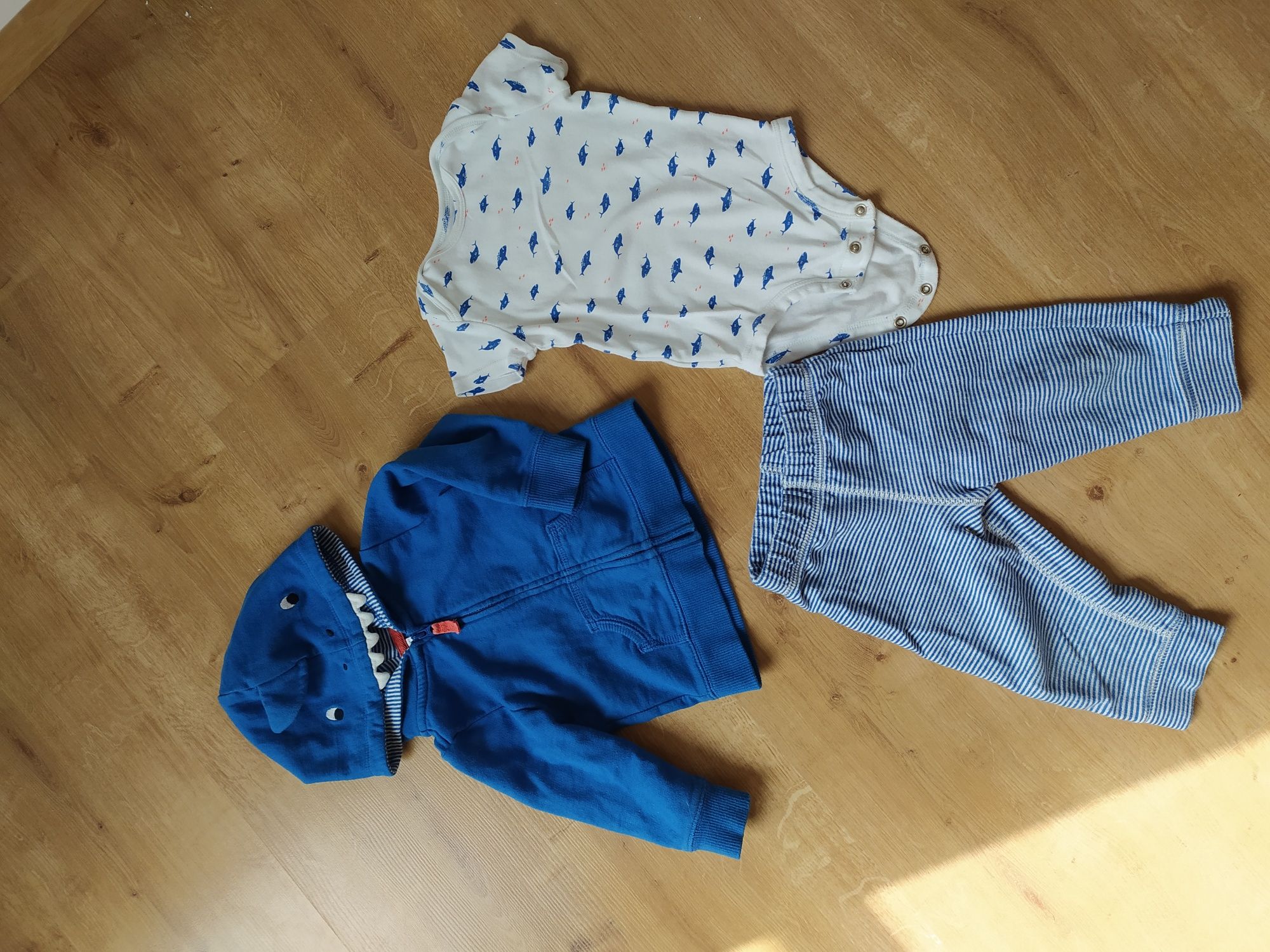 3-częściowy komplet dla niemowlaka rozm 74 bluza + body + spodnie