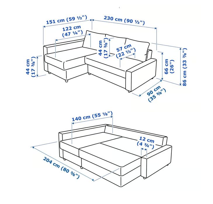 Sofá FRIHETEN com Chaise Long – bom estado