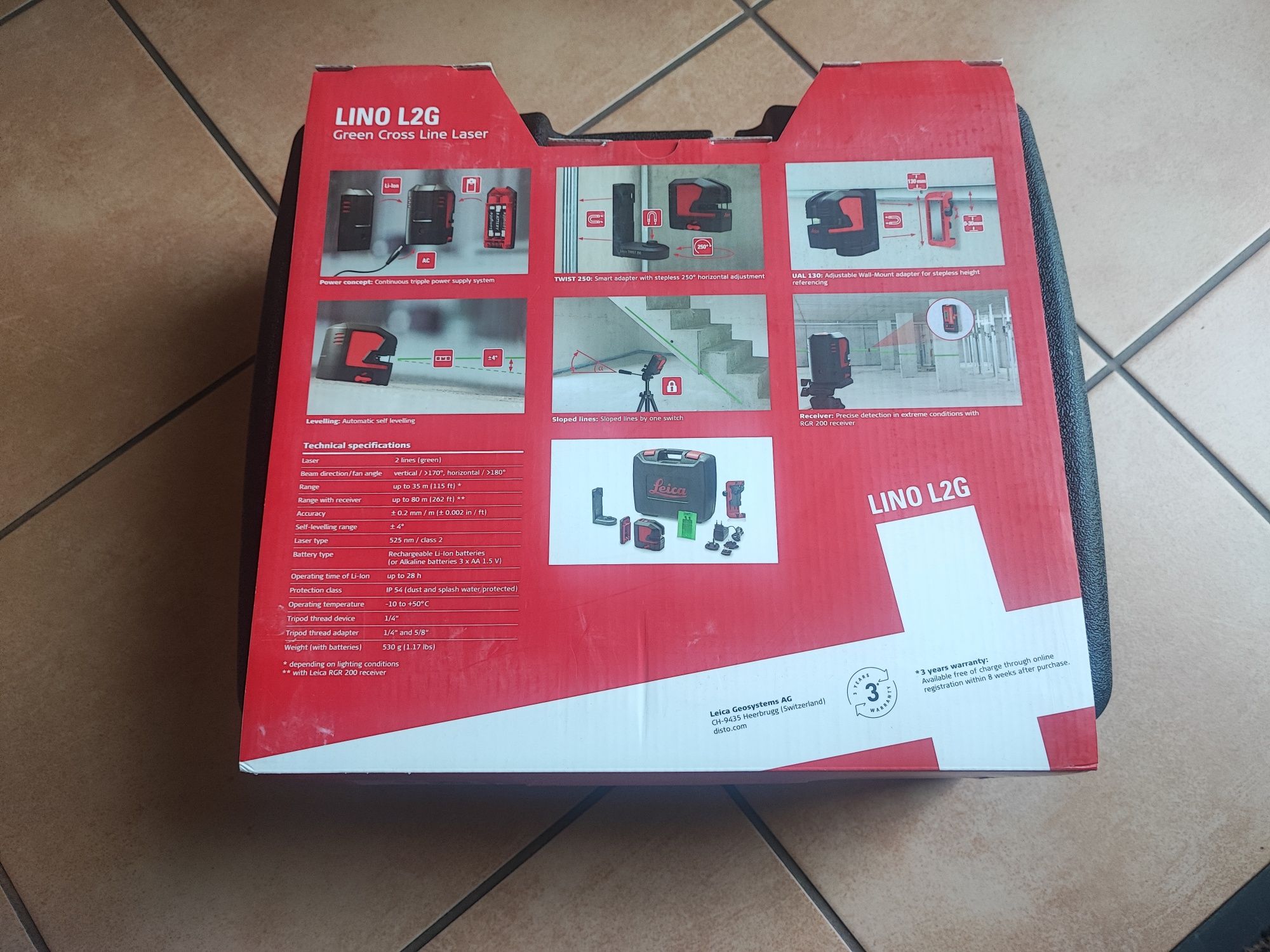 Niwelator laser zielony Leica Lino L2 G , Okazja
