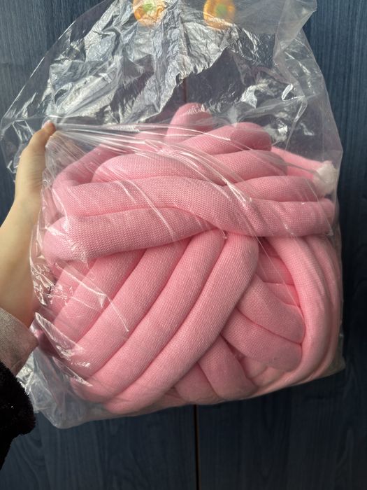 Пряжа для сумок Yarnart Marshmallow рожевий колір 907 відтінок