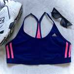 Stanik sportowy Adidas Climalite M L dwustronny róż granat trening
