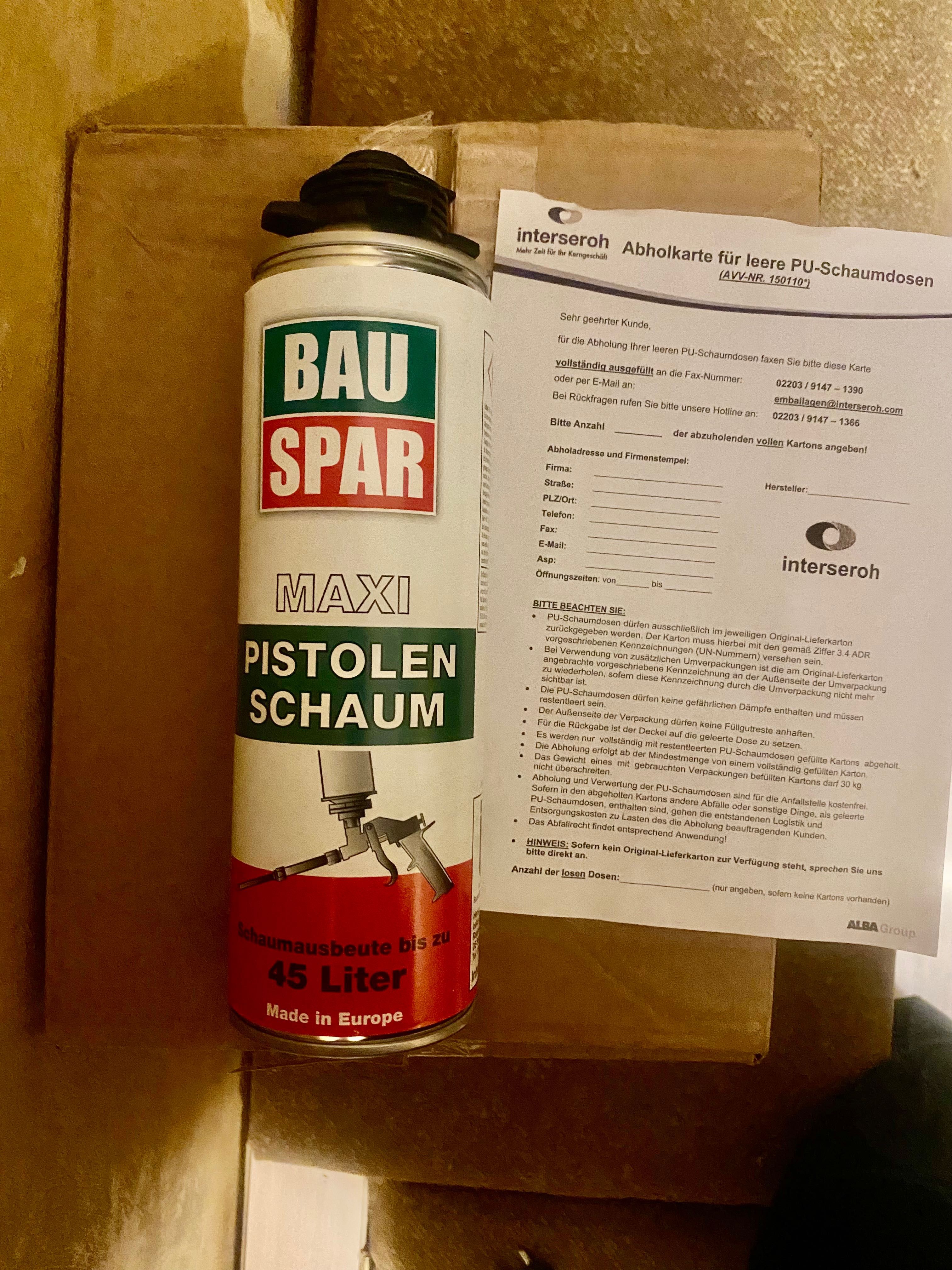 Монтажна Піна Bau Spar Germany продається комплект.