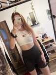Koszulka crop top krótka bokserka bez ramiączek biała Tommy Hilfiger S