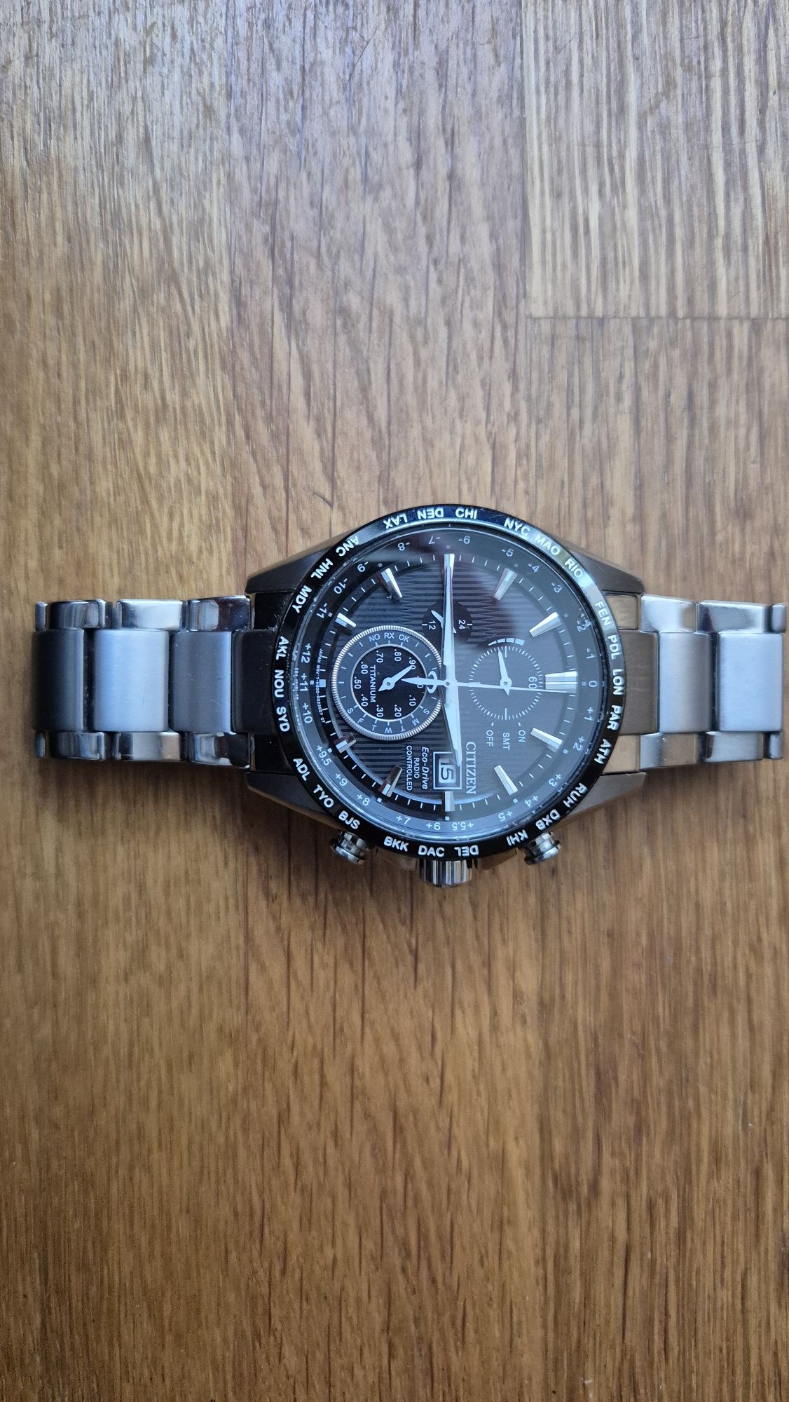 Zegarek Citizen EcoDrive AT8154-82E solarny tytan