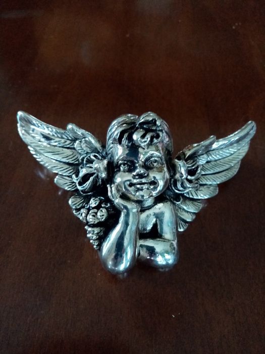 Сувенір, статуетка "Ангел", гальванопластика срібло 925 проба
