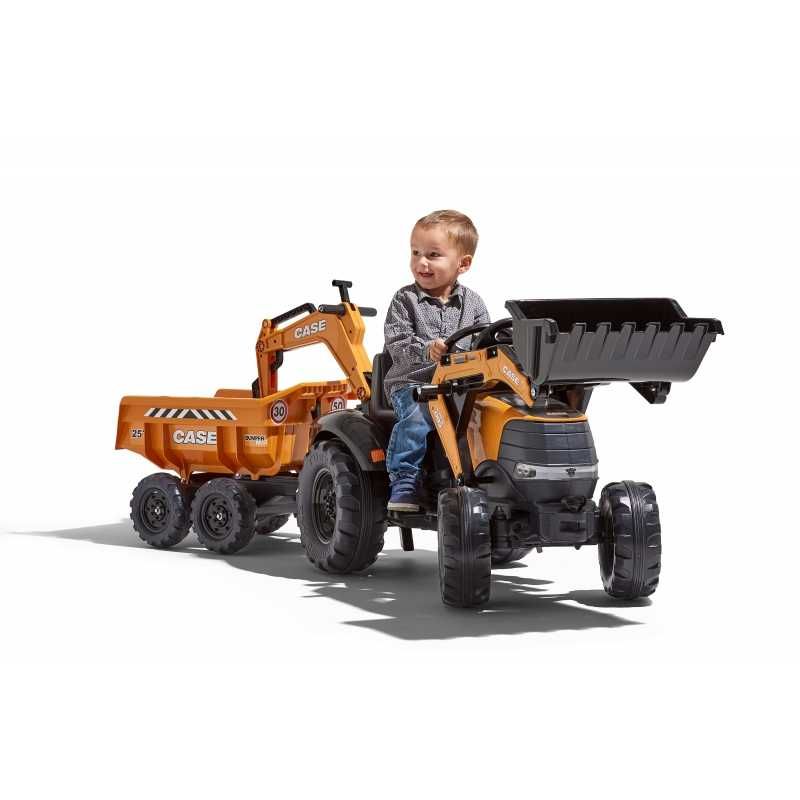 Traktor Case IH Pomarańczowy z Przyczepką Ruchoma Łyżka od 3 Lat