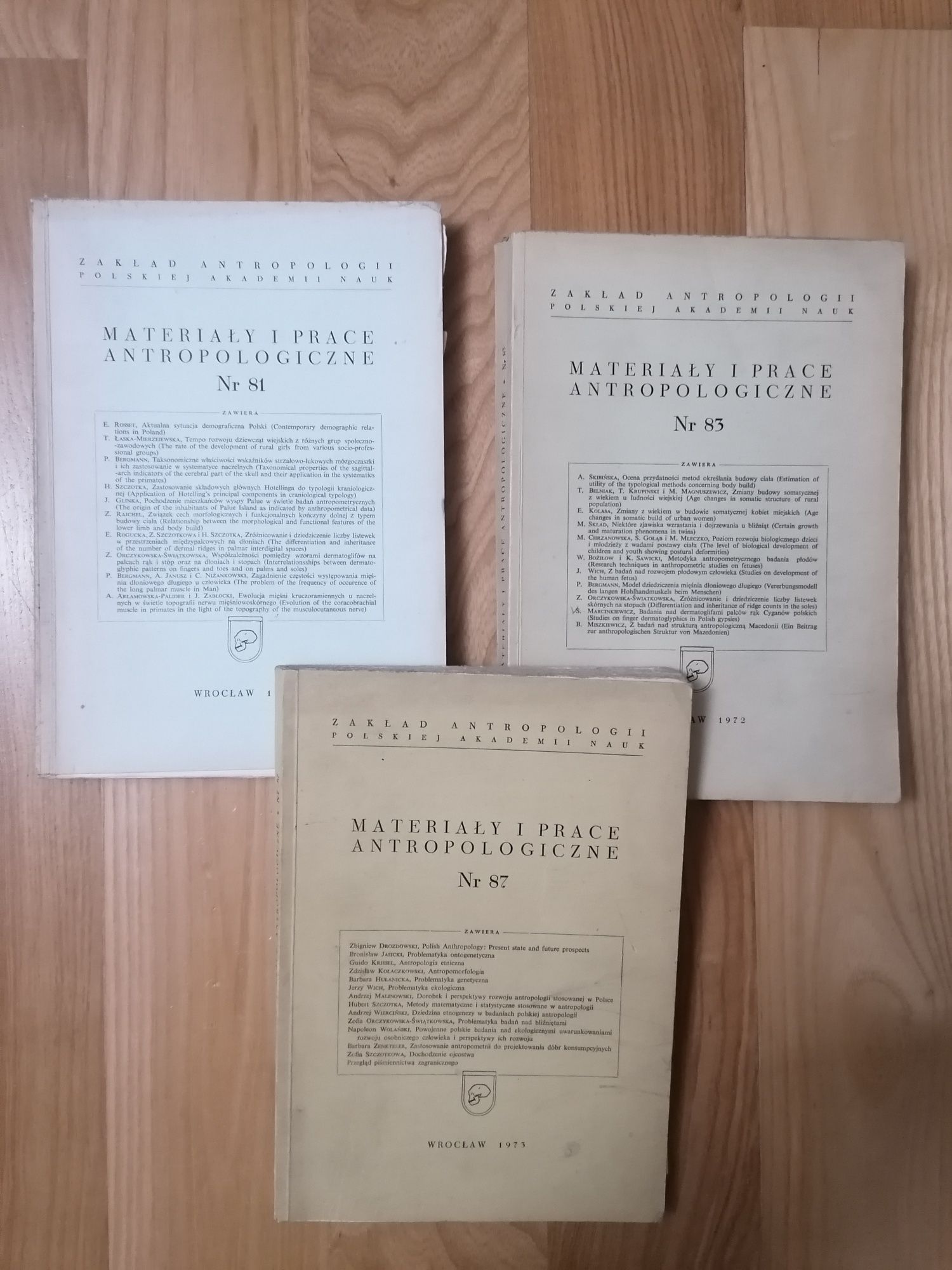 Stare materiały i prace antropologiczne