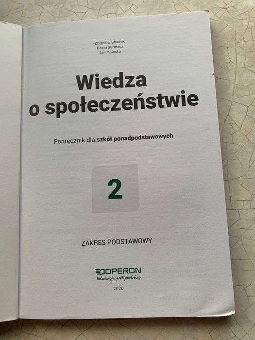 WOS OPERON klasa 2 lic i tech zakres podstawowy