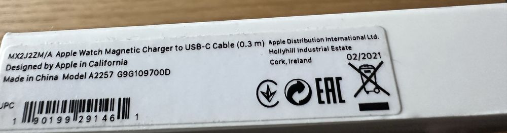 Ładowarka Apple Watch USB-C 0,3 m MX2J2ZM/A