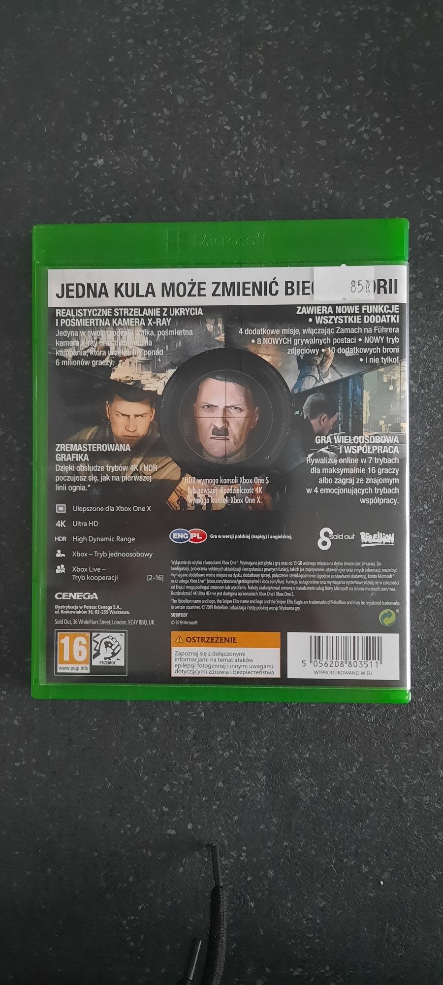 Sniper Elite 2 Remastered xbox one wersja PL