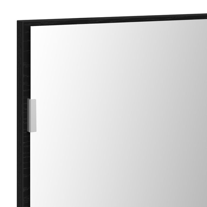 Szafka Lustro Łazienkowa Z Oświetleniem Led Czarny Dąb 80X37 Cm