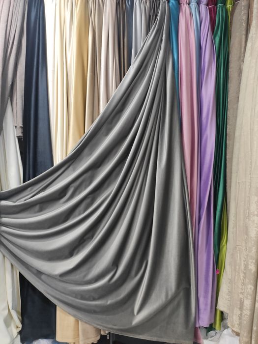 Штори оксамит, гардины бархат, тюль, велюр, мікровелюр