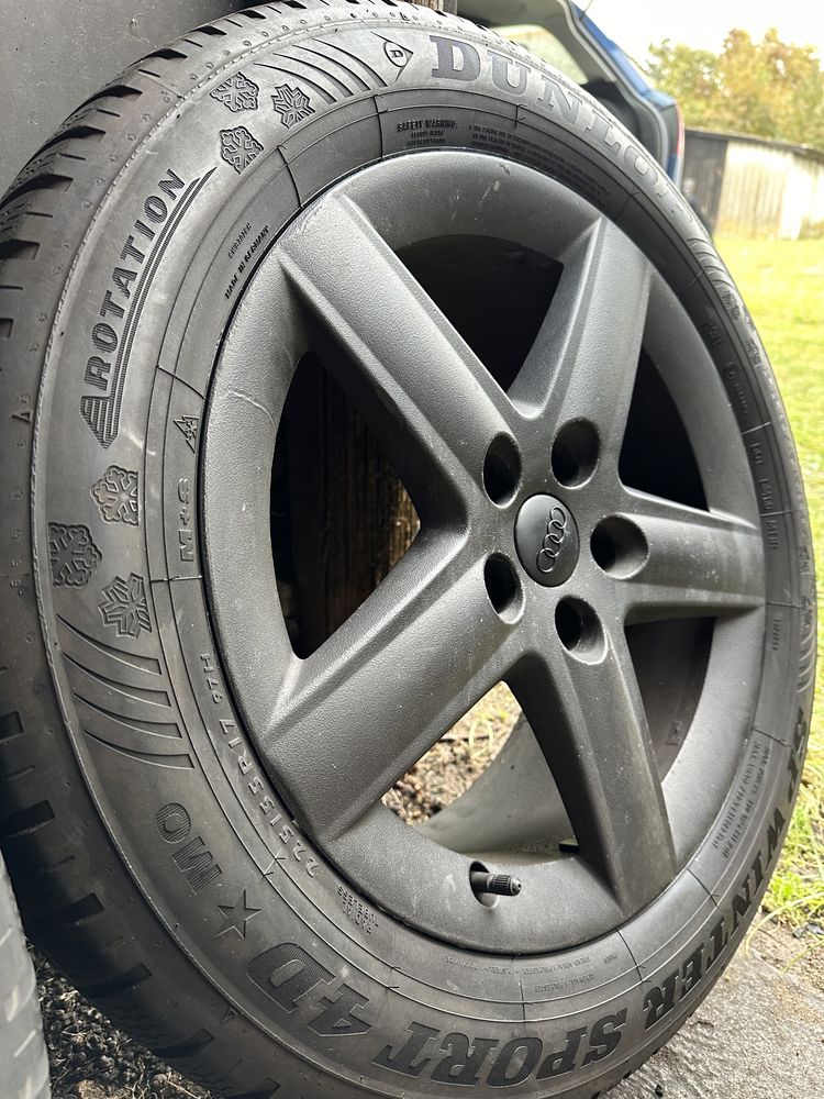 Alufelgi 5x112 Ronal 1136 + opony zimowe Dunlop 225/55 R17 Audi A6 C6