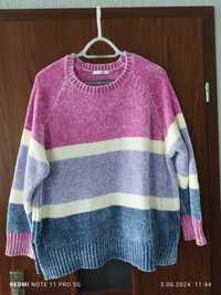 Sweter trzykolorowy 48-50
