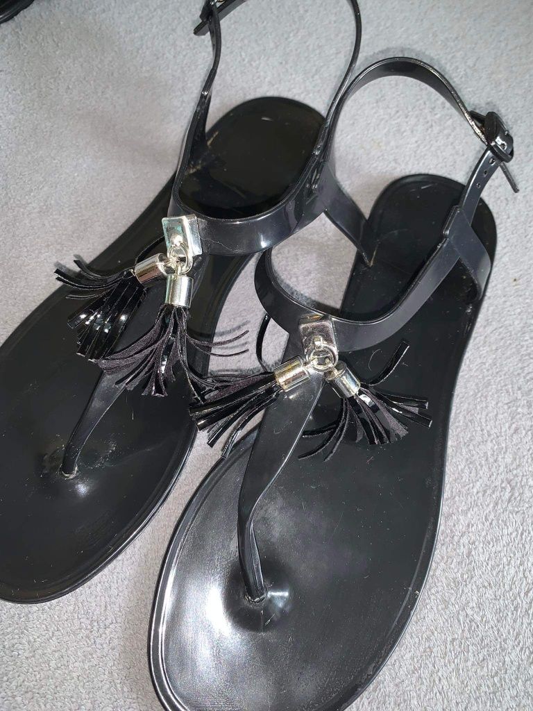 Sandałki japonki czarne