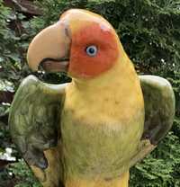 Figura porcelanowa papuga