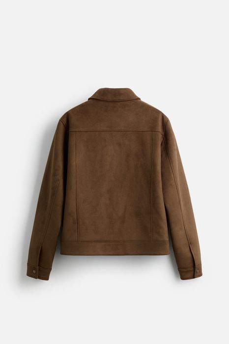 Замшевая коричневая куртка Zara
