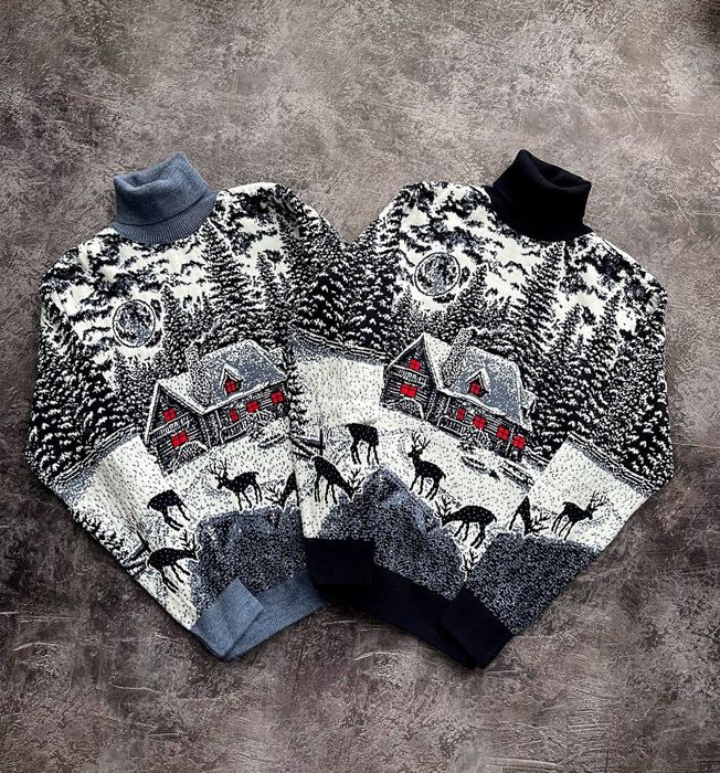 Чоловічий Новорічний светр|Світер з Оленями |Новогодний свитер