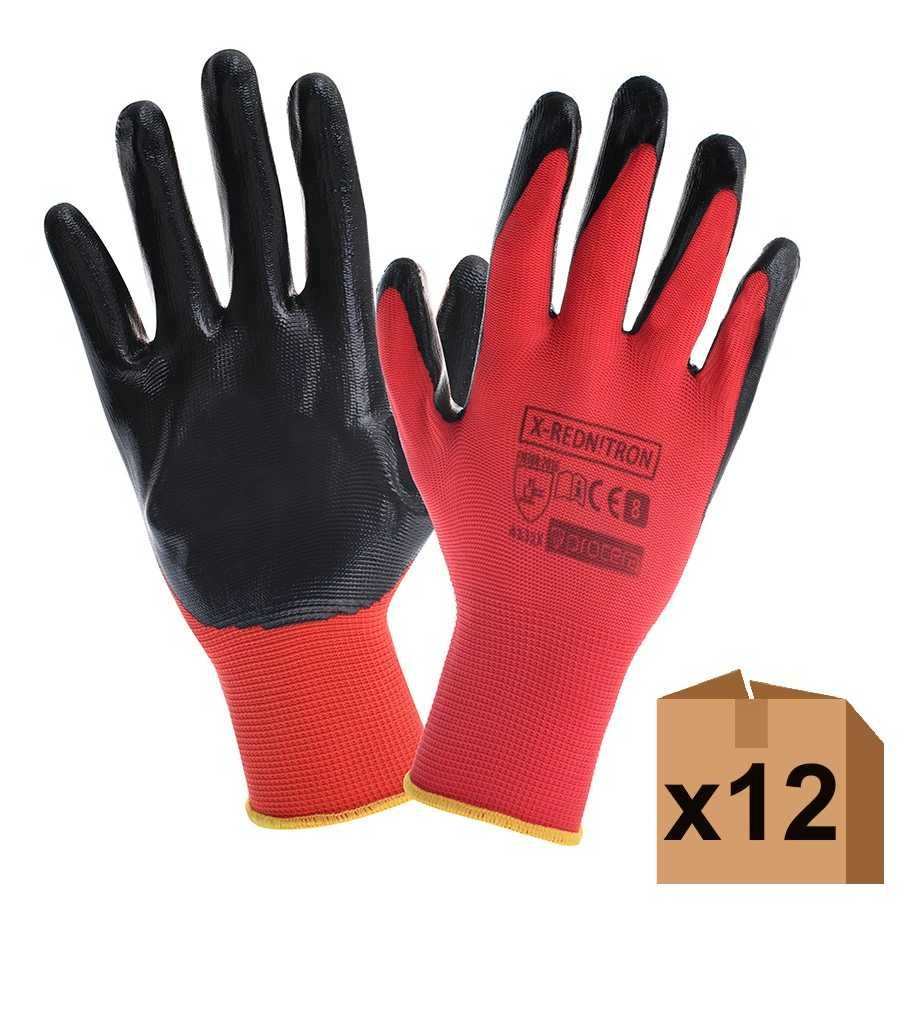 Rękawice Nitrylowe Robocze Odporne na Smary - 12 PAR - 10 (XL)