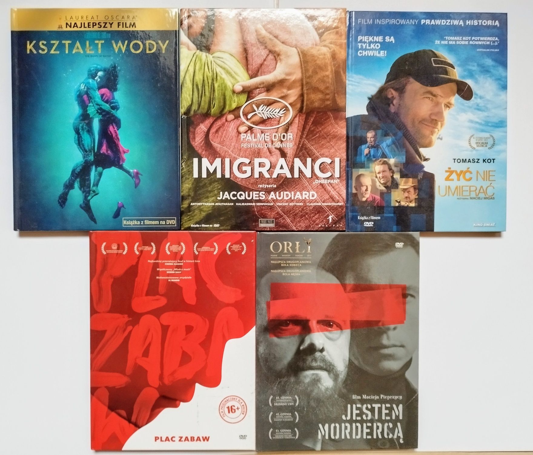 5 x DVD Plac zabaw Jestem mordercą Kształt wody i inne