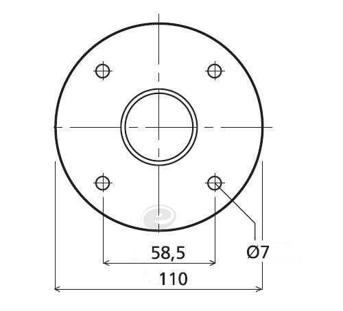 2 x Grzybek mocujący pod statyw kolumny 100mm/35.5mm KMA3