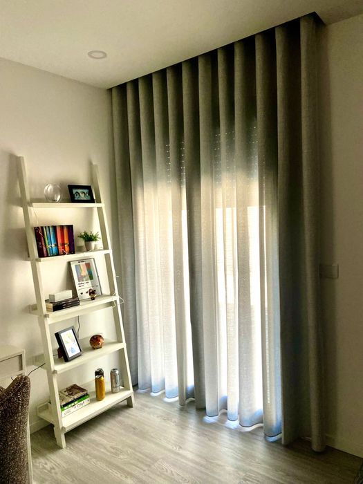 Cortinas com calha da onda