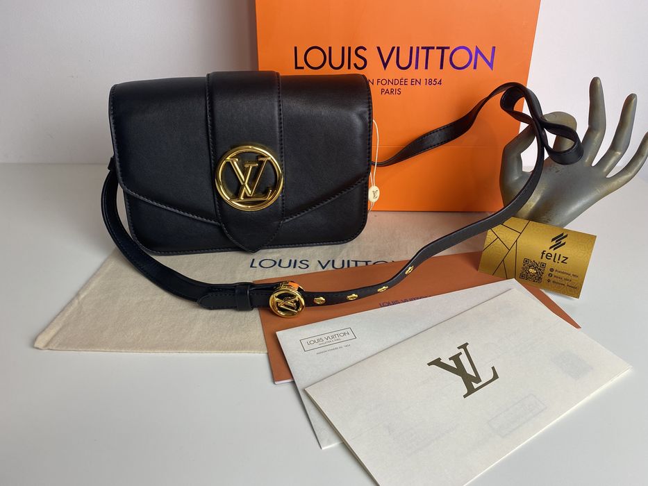 Skórzana torebka Louis Vuitton Pont 9 skóra naturalna LV premuim