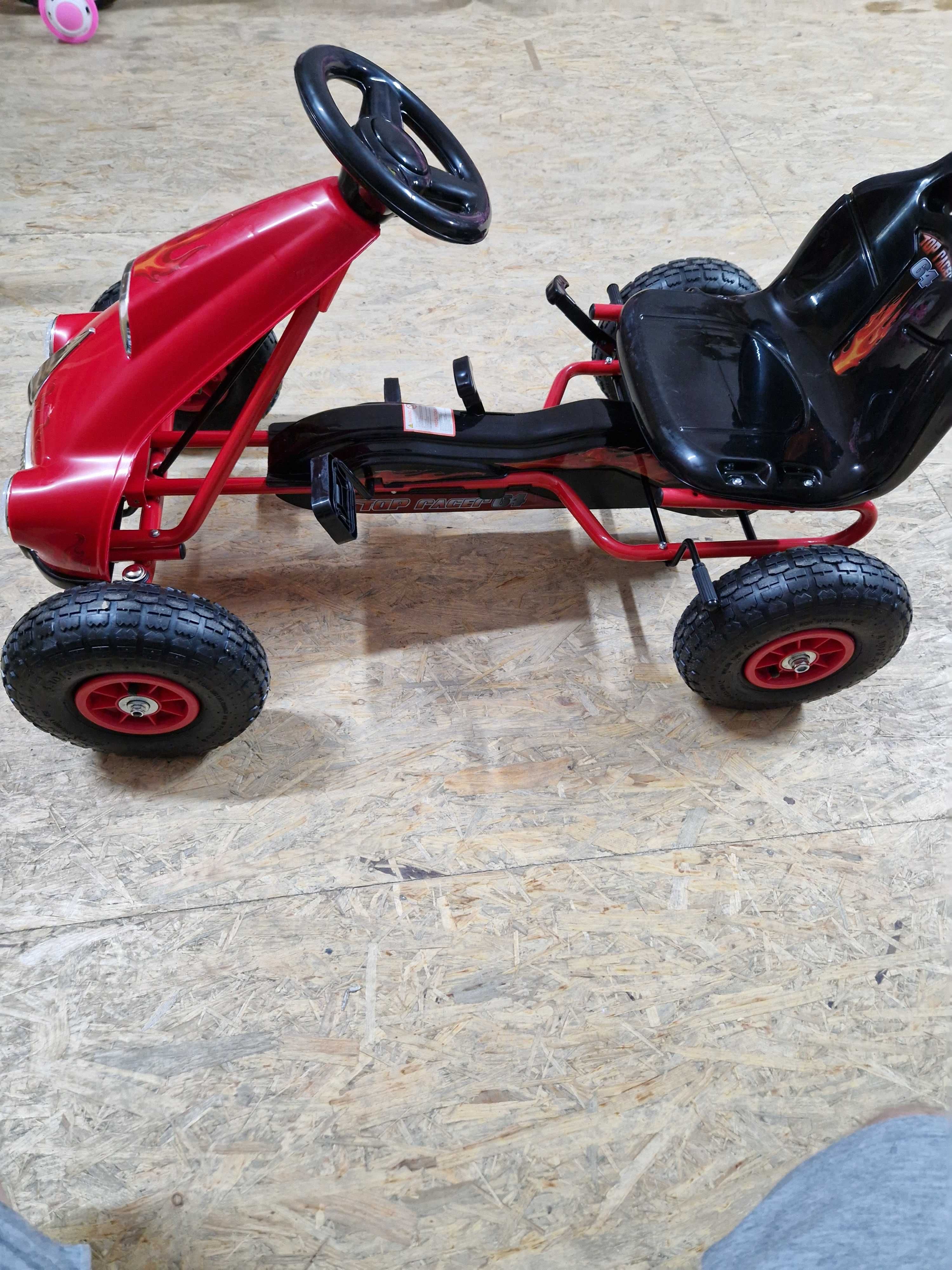 Gokart na pedały Top Racer 64 pompowane koła Red