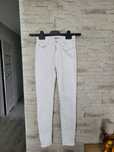 Nowe białe spodnie jeans rurki wysoki stan skinny Zara basic denim XS