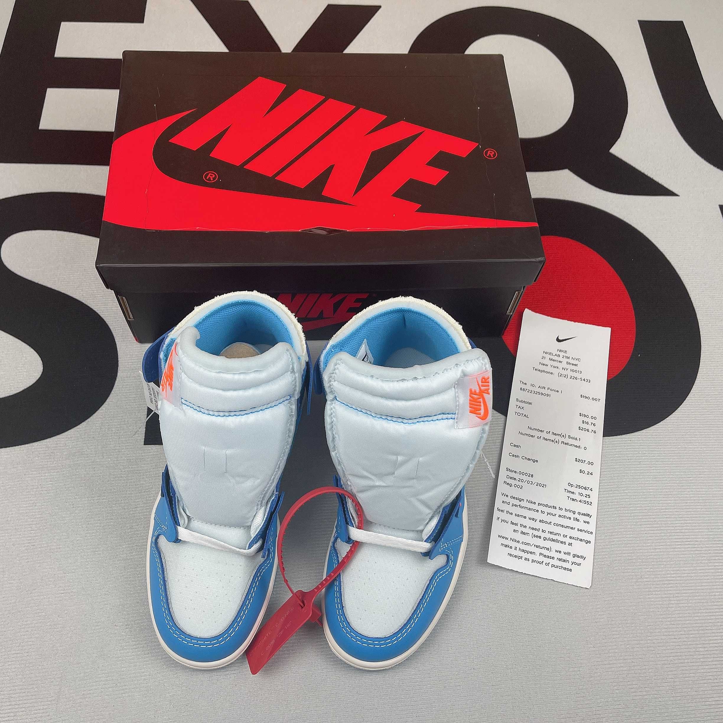 Buty Off-White x Air Jordan 1 Retro High OG UNC (36-47.5)