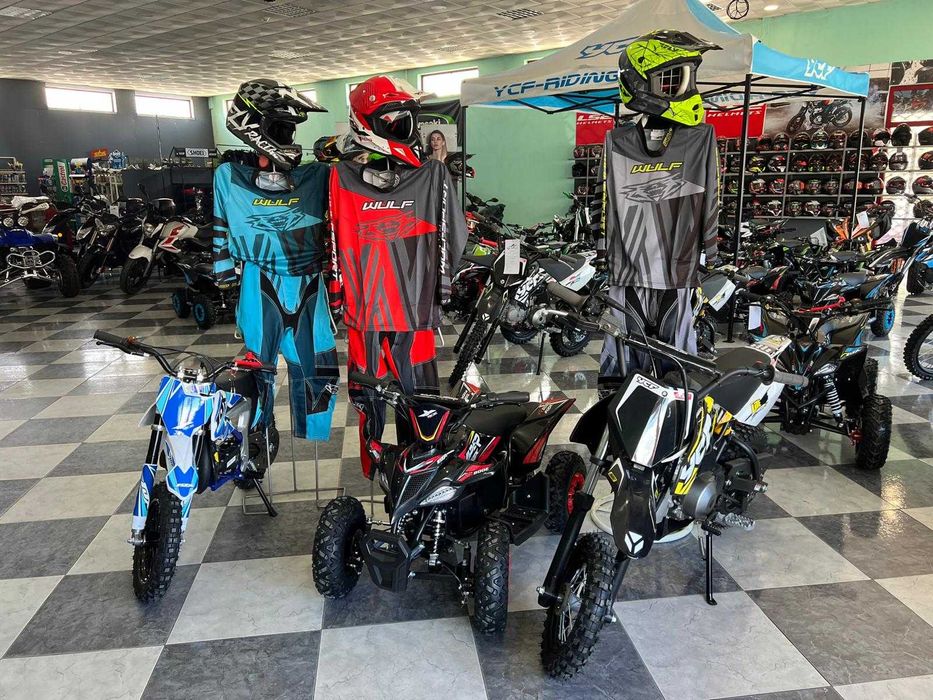 Luvas / óculos cross enduro peitoral integral criança Novo