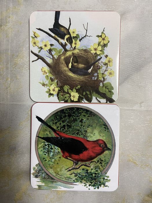 Підставки під чашку 6шт(колекція британських птахів)