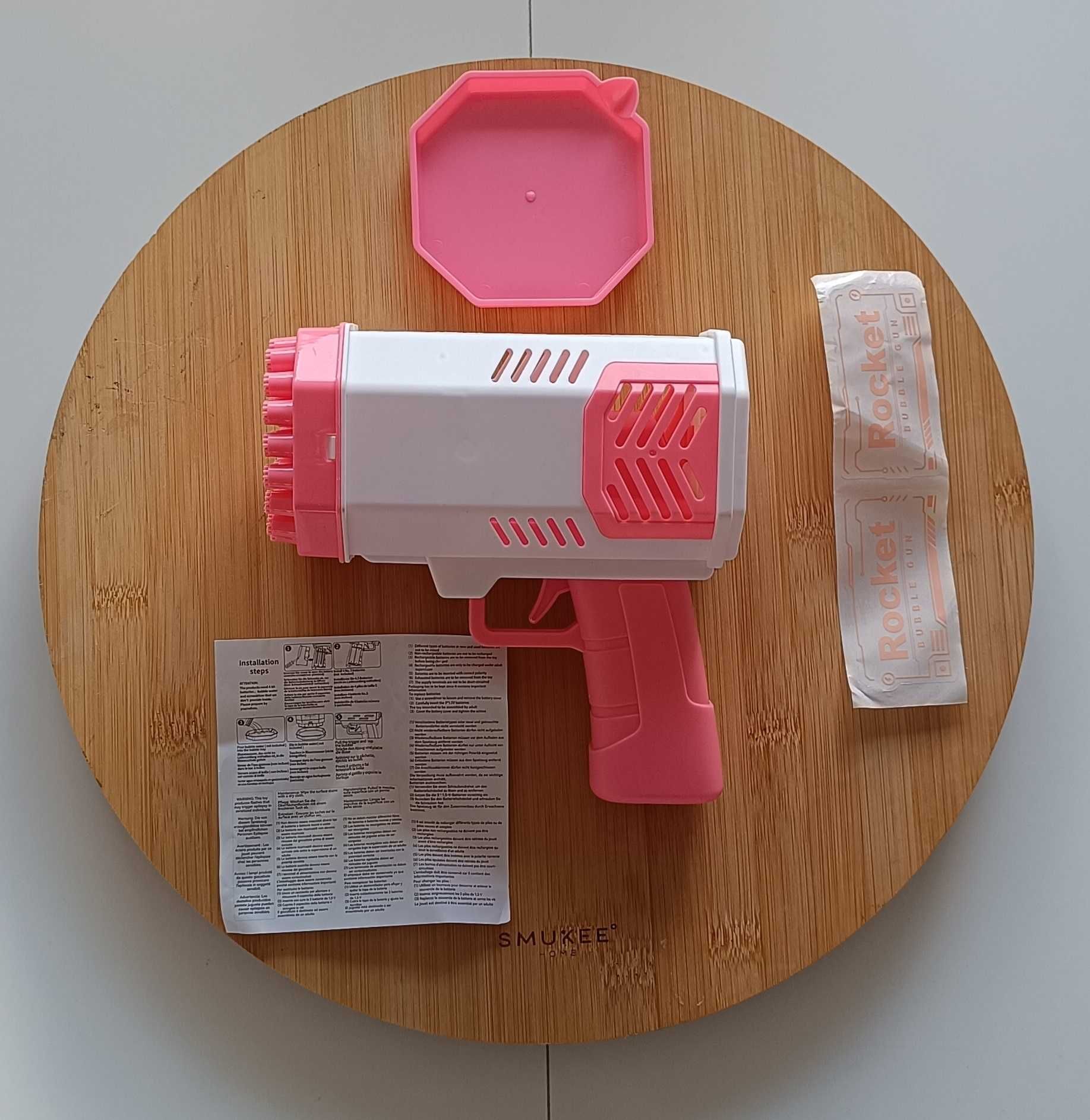 Pistolet Do Baniek Mydlanych 40 Otworów ZABAWKA BUBBLE GUN