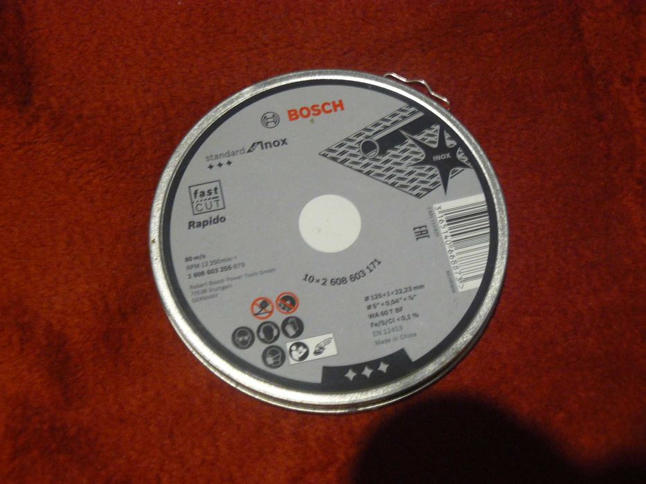 Tarcze   do stali Bosch , Dewalt 125x1x22,2 mm 10 szt.