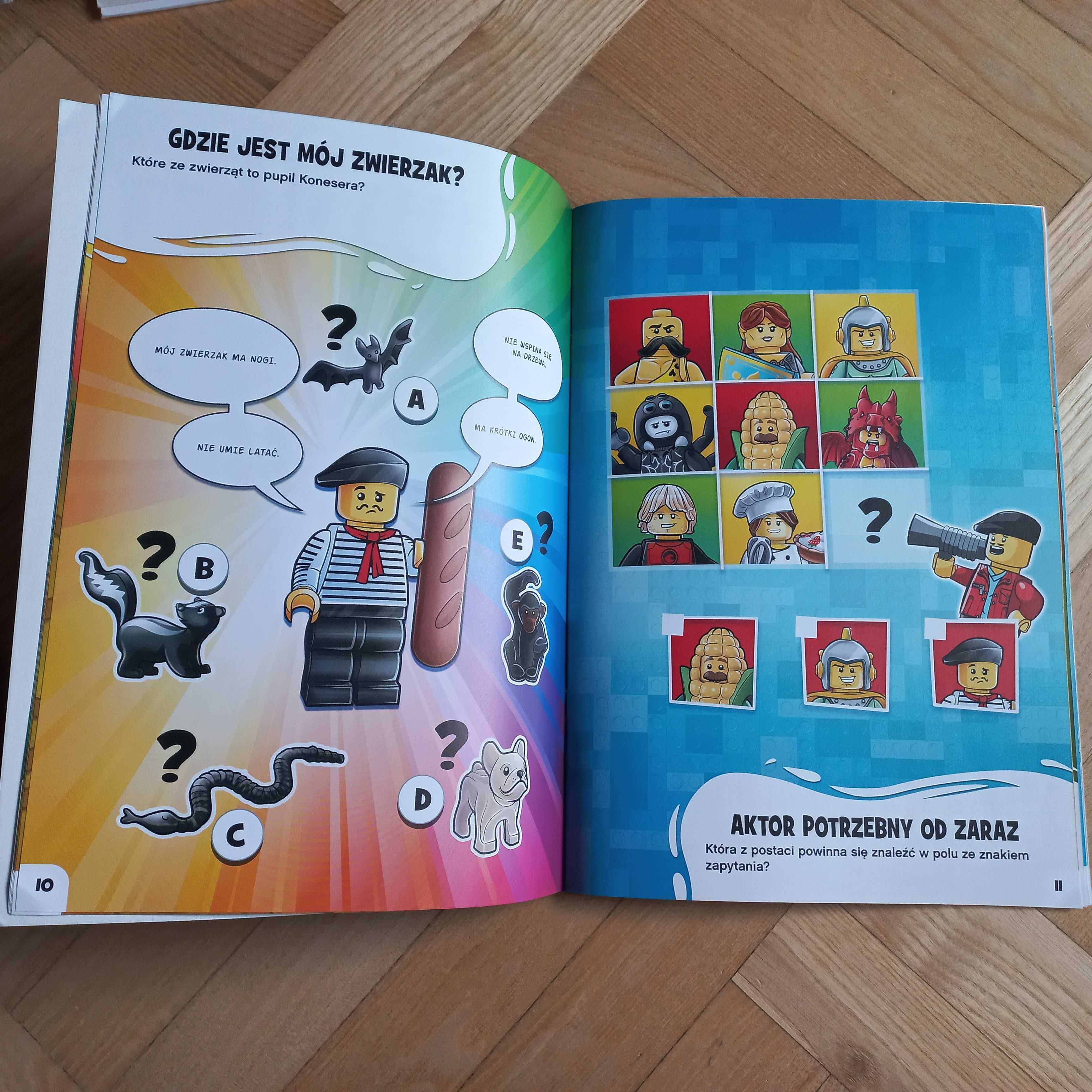 LEGO dwie gazetki z figurkami i  klockami * nowe