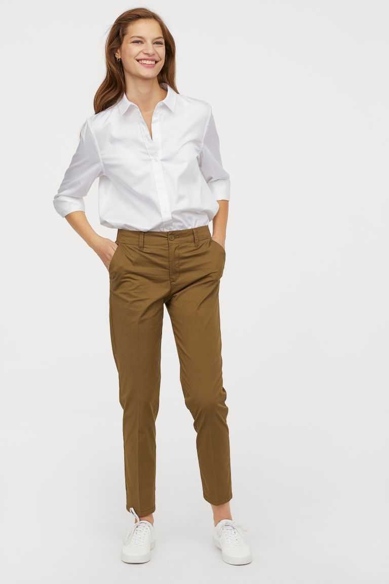 H&M нові бавовняні штани брюки жіночі чінос