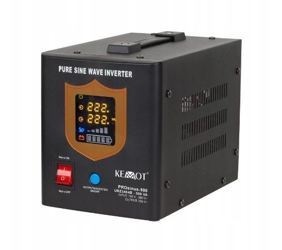 ДБЖ Kemot Polska PROSinus 500w перетворювач 300/500 Чорний