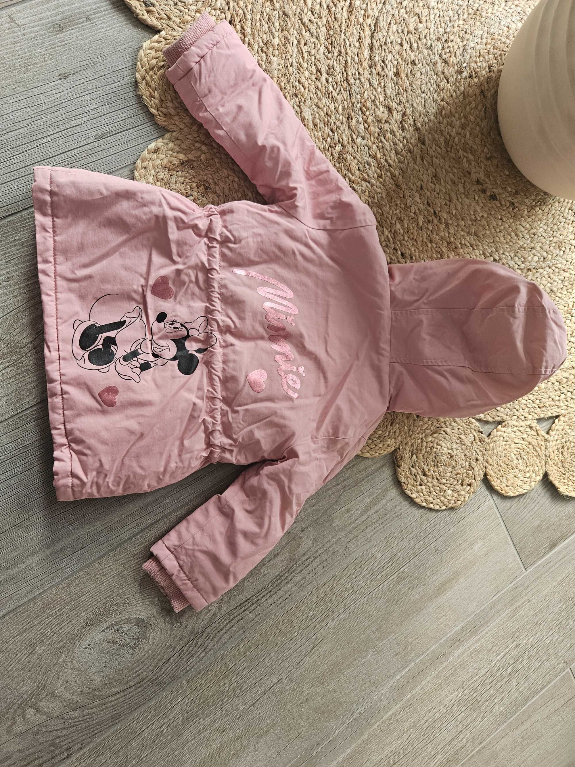 kurtka dziewczęca kurteczka r. 92 dla dziewczynki różowa micki mouse