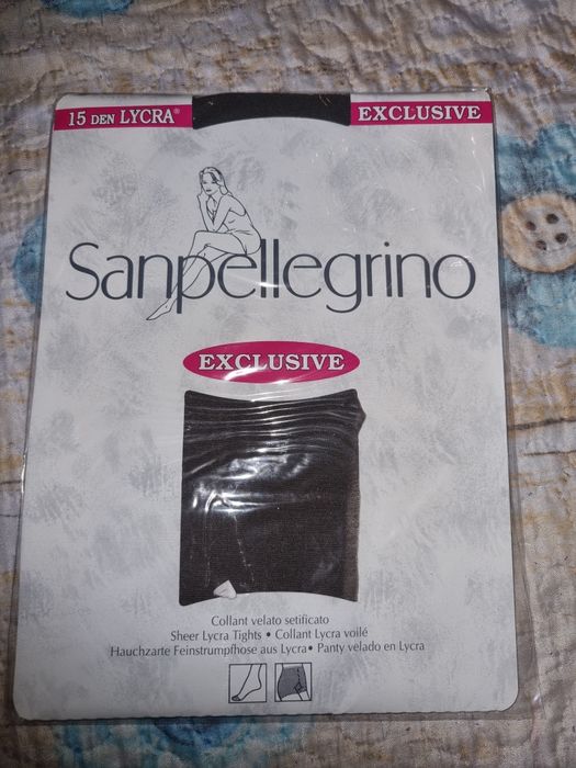 Włoskie rajstopy Sanpellegrino Exclusive. Czarne rozmiar XL.