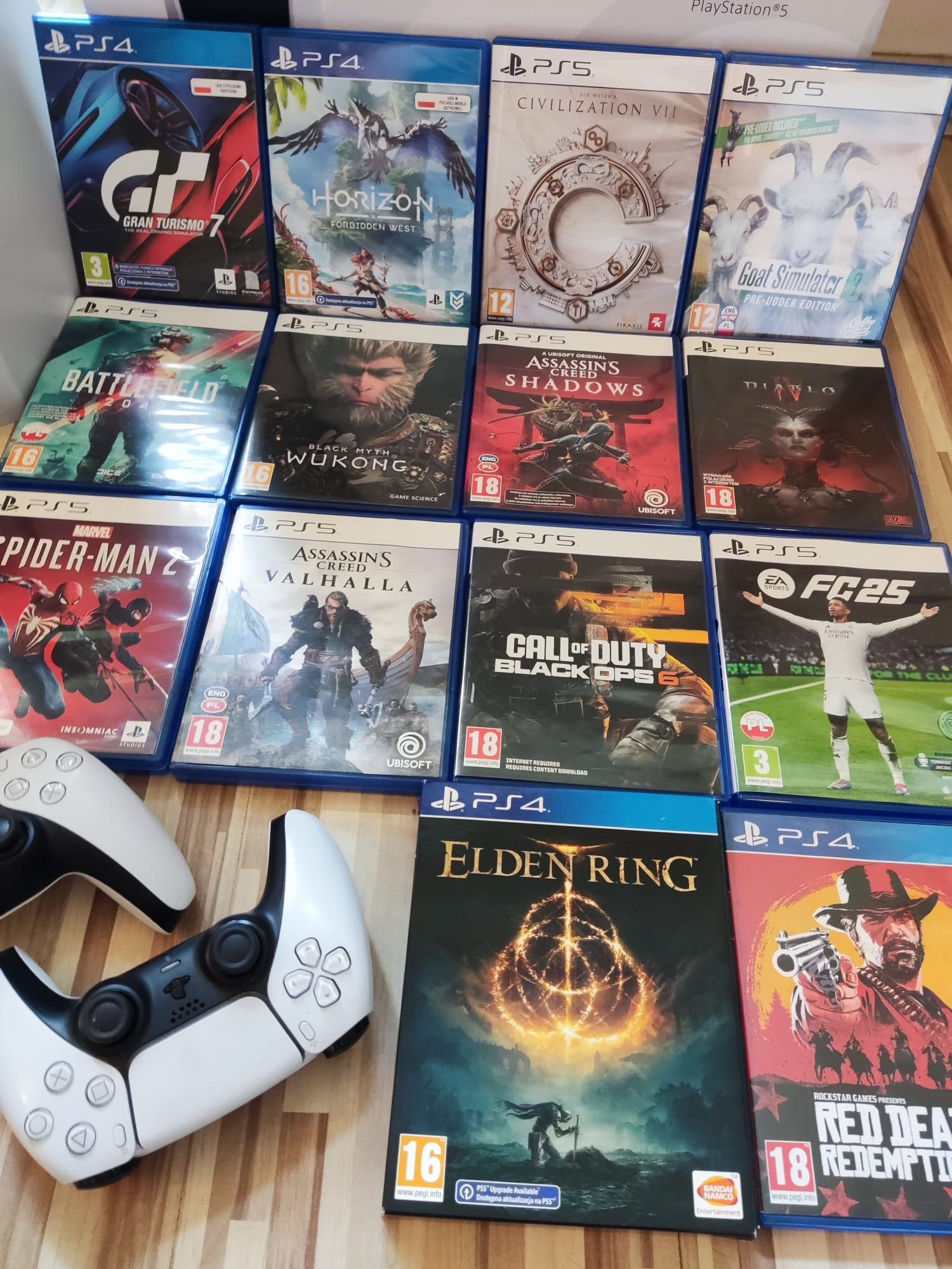 PlayStation 5 ps5 z napędem na płyty spiderman 2 call fc25 assassin