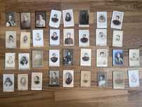 Fotografie kartonikowe przedwojenne tekturka moda kobieca