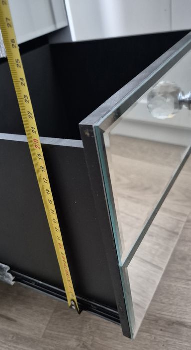 Szafka nocna glamour lustrzana home dwie szuflady głębokie