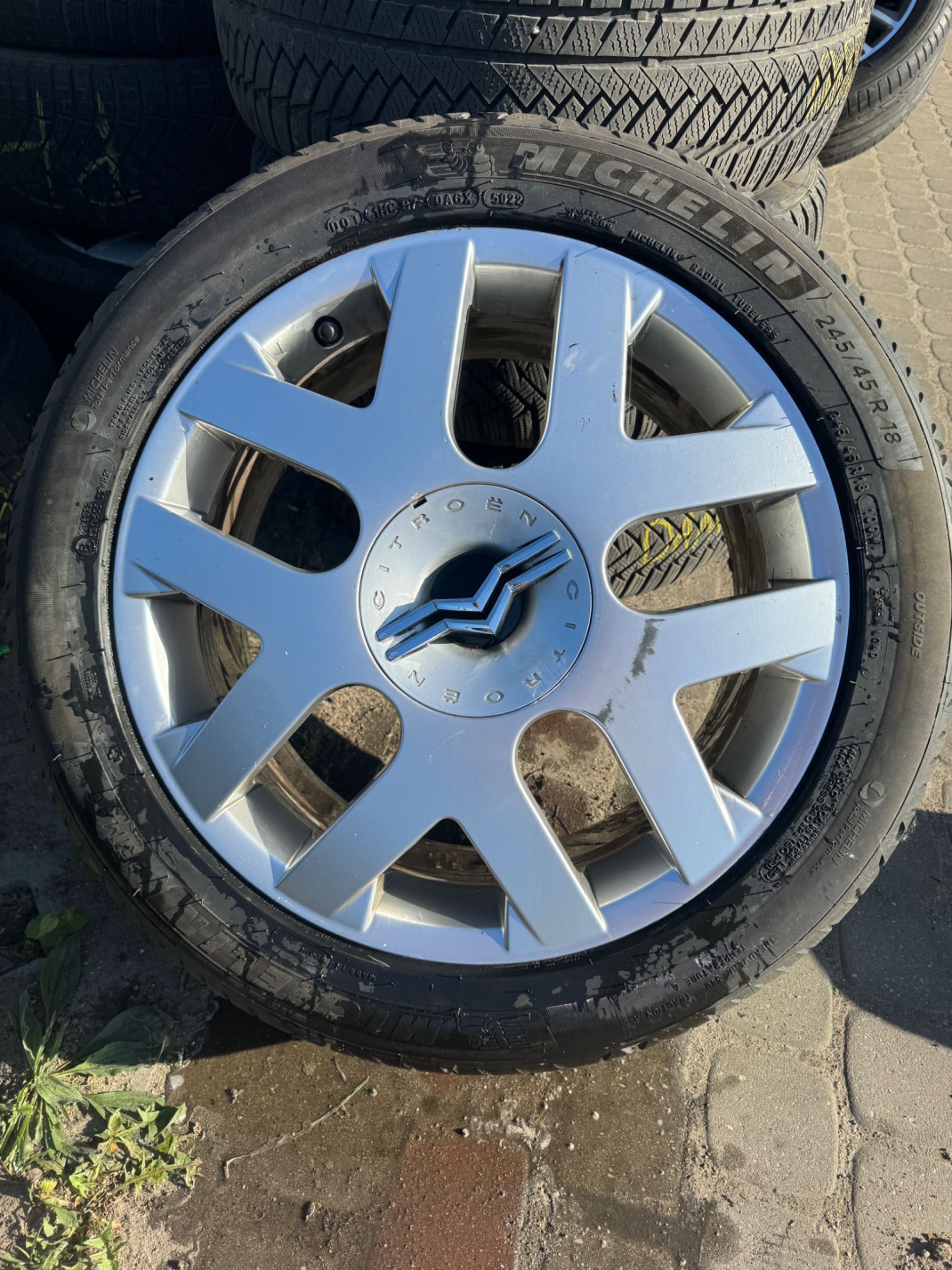 Felgi alufelgi citroen R18 z oponami Micheline 245/45 R18 Opony Nowe