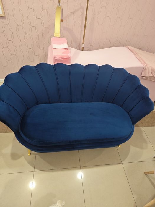 Sofa Glamour, muszelka 2 osobowa