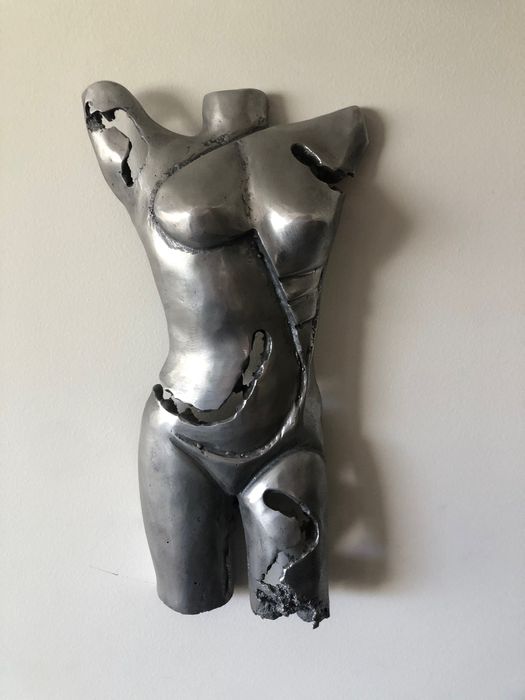 Arte de parede de torso feminino
