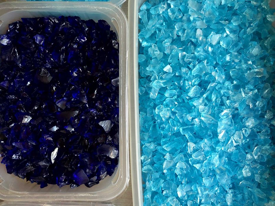 Kolekcja grysu szklanego