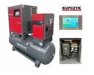 Kompresor śrubowy 950 l/min 7,5 KW Falownik Osuszacz Filtry Kupczyk