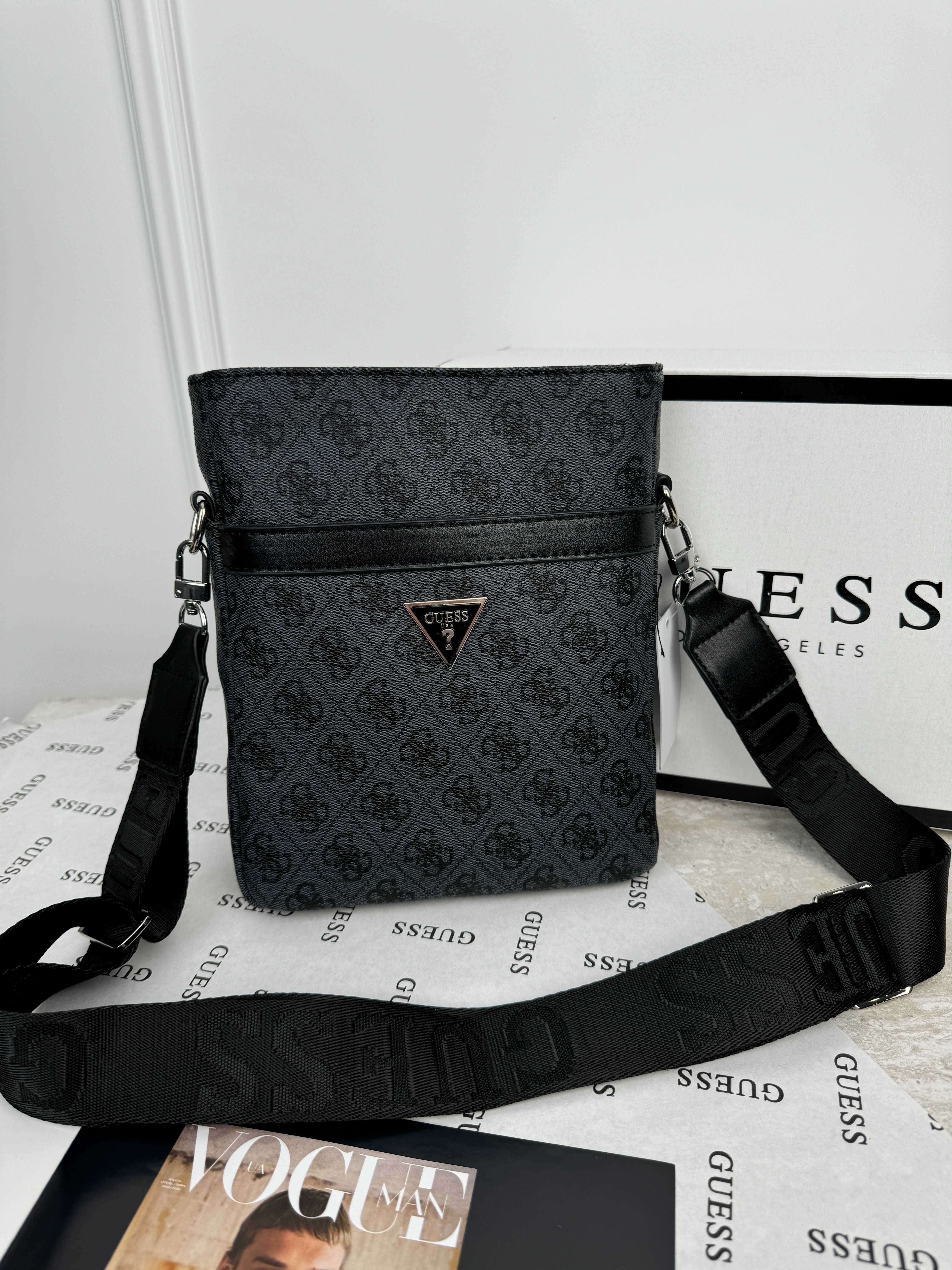 Мужская сумка мессенджер Guess через плечо LUX Гесс барсетка