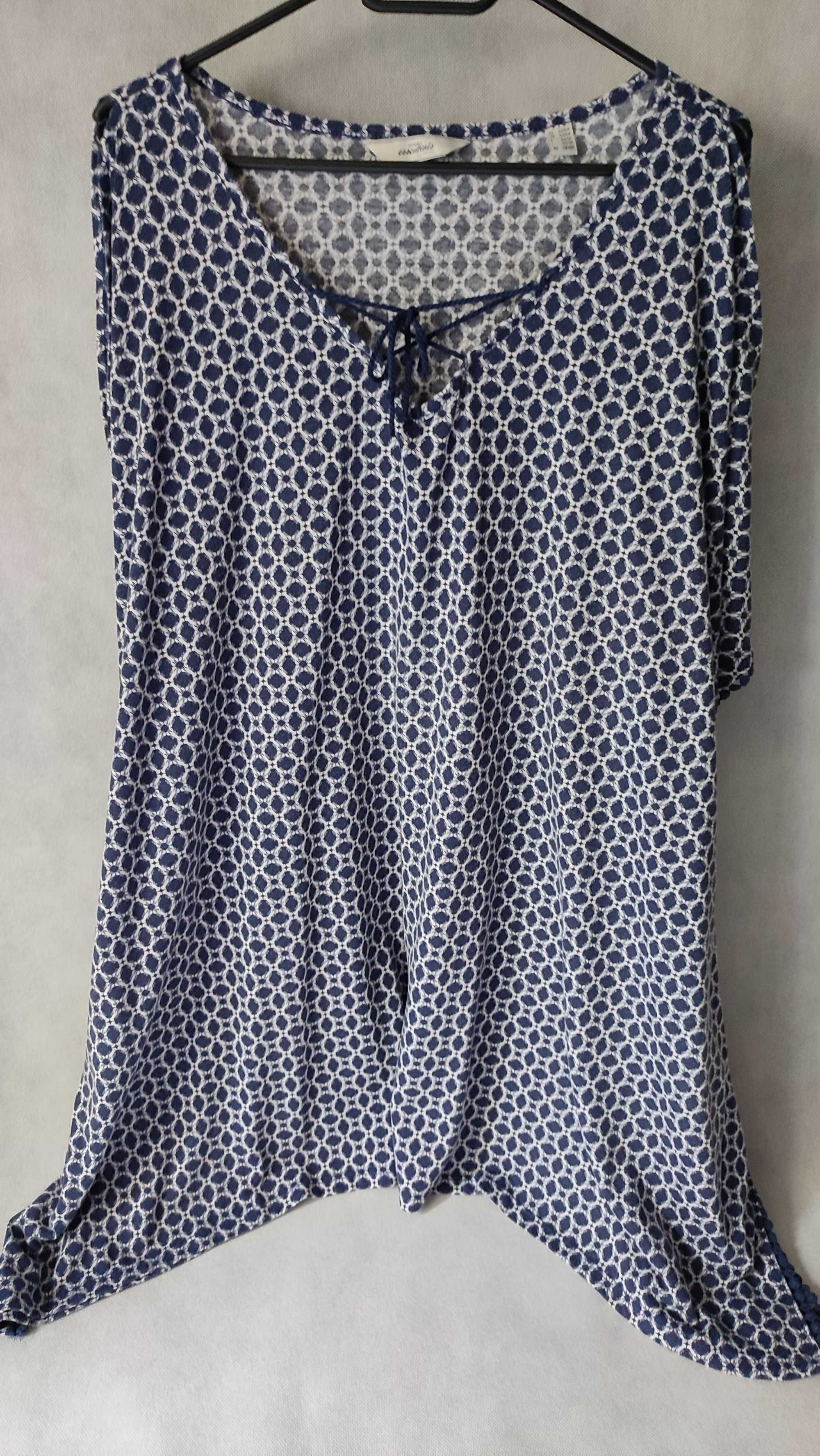 Bluzka damska narzutka na strój kąpielowy plus size dekolt V 52/54